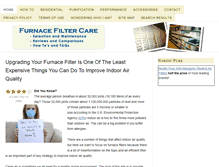 Tablet Screenshot of furnacefiltercare.com